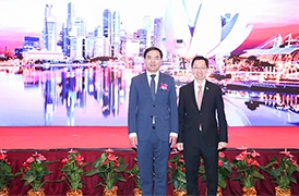 伽蓝集团董事长郑春颖受邀参加新加坡国庆招待会